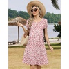 Zeagoo Womens Summer A-Line Dress with Pockets Mini Short Sleeve Dresses Flowy Beach Swing Dress 2026 Vacation Travel(An617)