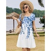 Zeagoo Womens Summer A-Line Dress with Pockets Mini Short Sleeve Dresses Flowy Beach Swing Dress 2026 Vacation Travel(Dw2)