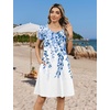 Zeagoo Womens Summer A-Line Dress with Pockets Mini Short Sleeve Dresses Flowy Beach Swing Dress 2026 Vacation Travel(Dw2)
