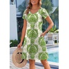 Zeagoo Womens Summer A-Line Dress with Pockets Mini Short Sleeve Dresses Flowy Beach Swing Dress 2026 Vacation Travel(Mz743)