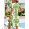 Zeagoo Womens Summer A-Line Dress with Pockets Mini Short Sleeve Dresses Flowy Beach Swing Dress 2026 Vacation Travel(Mz743)
