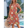 Zeagoo Womens Summer A-Line Dress with Pockets Mini Short Sleeve Dresses Flowy Beach Swing Dress 2026 Vacation Travel(Mz756)
