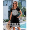 Zeagoo Womens Summer A-Line Dress with Pockets Mini Short Sleeve Dresses Flowy Beach Swing Dress 2026 Vacation Travel(Mz774)