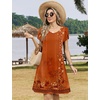 Zeagoo Womens Summer A-Line Dress with Pockets Mini Short Sleeve Dresses Flowy Beach Swing Dress 2026 Vacation Travel(Mz867)