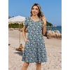Zeagoo Womens Summer A-Line Dress with Pockets Mini Short Sleeve Dresses Flowy Beach Swing Dress 2026 Vacation Travel(Pa236)