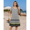 Zeagoo Womens Summer A-Line Dress with Pockets Mini Short Sleeve Dresses Flowy Beach Swing Dress 2026 Vacation Travel(Pa26)
