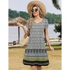 Zeagoo Womens Summer A-Line Dress with Pockets Mini Short Sleeve Dresses Flowy Beach Swing Dress 2026 Vacation Travel(Pa26)
