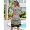 Zeagoo Womens Summer A-Line Dress with Pockets Mini Short Sleeve Dresses Flowy Beach Swing Dress 2026 Vacation Travel(Pa26)