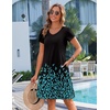 Zeagoo Womens Summer A-Line Dress with Pockets Mini Short Sleeve Dresses Flowy Beach Swing Dress 2026 Vacation Travel(Pa355)
