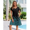 Zeagoo Womens Summer A-Line Dress with Pockets Mini Short Sleeve Dresses Flowy Beach Swing Dress 2026 Vacation Travel(Pa355)