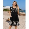 Zeagoo Womens Summer A-Line Dress with Pockets Mini Short Sleeve Dresses Flowy Beach Swing Dress 2026 Vacation Travel(Pa356)