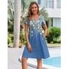 Zeagoo Womens Summer A-Line Dress with Pockets Mini Short Sleeve Dresses Flowy Beach Swing Dress 2026 Vacation Travel(Sf233)