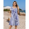 Zeagoo Womens Summer A-Line Dress with Pockets Mini Short Sleeve Dresses Flowy Beach Swing Dress 2026 Vacation Travel(Sf307)