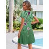 Zeagoo Womens Summer A-Line Dress with Pockets Mini Short Sleeve Dresses Flowy Beach Swing Dress 2026 Vacation Travel(Wf141)