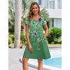 Zeagoo Womens Summer A-Line Dress with Pockets Mini Short Sleeve Dresses Flowy Beach Swing Dress 2026 Vacation Travel(Wf141)