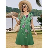 Zeagoo Womens Summer A-Line Dress with Pockets Mini Short Sleeve Dresses Flowy Beach Swing Dress 2026 Vacation Travel(Wf141)