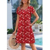Zeagoo Womens Summer A-Line Dress with Pockets Mini Short Sleeve Dresses Flowy Beach Swing Dress 2026 Vacation Travel(Xh235)