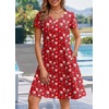 Zeagoo Womens Summer A-Line Dress with Pockets Mini Short Sleeve Dresses Flowy Beach Swing Dress 2026 Vacation Travel(Xh235)