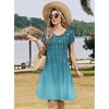 Zeagoo Womens Summer A-Line Dress with Pockets Mini Short Sleeve Dresses Flowy Beach Swing Dress 2026 Vacation Travel(Xh363)
