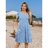 Zeagoo Womens Summer A-Line Dress with Pockets Mini Short Sleeve Dresses Flowy Beach Swing Dress 2026 Vacation Travel(Xh41)