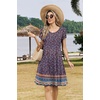 Zeagoo Womens Summer A-Line Dress with Pockets Mini Short Sleeve Dresses Flowy Beach Swing Dress 2026 Vacation Travel(Xh411)