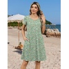 Zeagoo Womens Summer A-Line Dress with Pockets Mini Short Sleeve Dresses Flowy Beach Swing Dress 2026 Vacation Travel(Xh534)