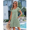 Zeagoo Womens Summer A-Line Dress with Pockets Mini Short Sleeve Dresses Flowy Beach Swing Dress 2026 Vacation Travel(Xh534)