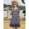 Zeagoo Womens Summer A-Line Dress with Pockets Mini Short Sleeve Dresses Flowy Beach Swing Dress 2026 Vacation Travel(Xh547)