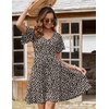 Zeagoo Womens Summer Dress Casual Swing Sundresses Floral Ruffle Short Sleeve Wedding Guest Dress Beach Mini Dress 2026(Floral 01)