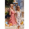 Zeagoo Womens Summer Dress Mini Petal Short Sleeve Dresses Pleated Button Down V Neck Floral Beach Swing Vacation Dress 2026(01-floral Red White)
