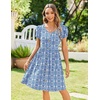 Zeagoo Womens Summer Dress Mini Petal Short Sleeve Dresses Pleated Button Down V Neck Floral Beach Swing Vacation Dress 2026(Picture-749)