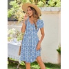 Zeagoo Womens Summer Dress Mini Petal Short Sleeve Dresses Pleated Button Down V Neck Floral Beach Swing Vacation Dress 2026(Picture-749)