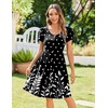 Zeagoo Womens Summer Dress Mini Petal Short Sleeve Dresses Pleated Button Down V Neck Floral Beach Swing Vacation Dress 2026(Sp122)