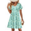 A01-blue White Floral