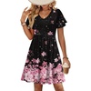 A02-pink Black Floral
