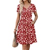 01-floral Red White