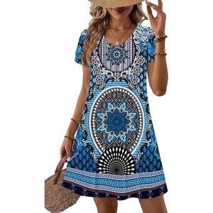 Zeagoo Womens Summer A-Line Dress with Pockets Mini Short Sleeve Dresses Flowy Beach Swing Dress 2026 Vacation Travel(Mz759)