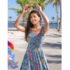 Zeagoo Women Summer Maxi Dress with Pockets 2025 Spaghetti Strap Sundress Casual Flowy Boho Dress Floral Tiered Beach Dress(Pattern-1)