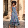 Zeagoo Women Summer Maxi Dress with Pockets 2025 Spaghetti Strap Sundress Casual Flowy Boho Dress Floral Tiered Beach Dress(Pattern-1)