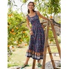 Zeagoo Women Summer Maxi Dress with Pockets 2025 Spaghetti Strap Sundress Casual Flowy Boho Dress Floral Tiered Beach Dress(Pattern-11)