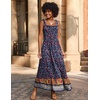 Zeagoo Women Summer Maxi Dress with Pockets 2025 Spaghetti Strap Sundress Casual Flowy Boho Dress Floral Tiered Beach Dress(Pattern-11)