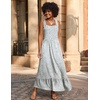 Zeagoo Women Summer Maxi Dress with Pockets 2025 Spaghetti Strap Sundress Casual Flowy Boho Dress Floral Tiered Beach Dress(Pattern-8)