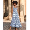 Zeagoo Women Summer Maxi Dress with Pockets 2025 Spaghetti Strap Sundress Casual Flowy Boho Dress Floral Tiered Beach Dress(Pattern-9)