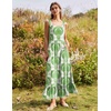 Zeagoo Women Summer Maxi Dress with Pockets 2025 Spaghetti Strap Sundress Casual Flowy Boho Dress Floral Tiered Beach Dress(Red Floral)