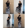 Zeagoo Womens Midi Dress Summer Short Sleeve Dress with Pockets 2025 Casual Floral T-Shirt Dress Flowy Beach Sundress(Black Floral-04)