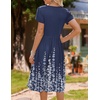 Zeagoo Womens Midi Dress Summer Short Sleeve Dress with Pockets 2025 Casual Floral T-Shirt Dress Flowy Beach Sundress(Floral-sf119)