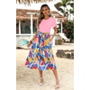 Zeagoo Womens Midi Dress Summer Short Sleeve Dress with Pockets 2025 Casual Floral T-Shirt Dress Flowy Beach Sundress(Pink-color Floral)