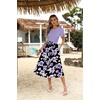 Zeagoo Womens Midi Dress Summer Short Sleeve Dress with Pockets 2025 Casual Floral T-Shirt Dress Flowy Beach Sundress(Pruple-floral)