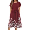 Red Floral-printed