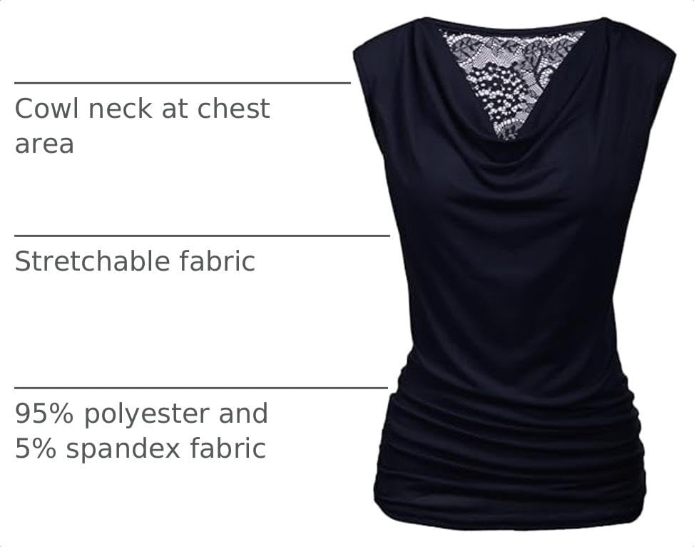 image:imageZeagoo Tank Top for Women Trendy Going Out Tops Sleeveless Shirts Ruched Business Casual Basic Tunic TopsNavy Blue